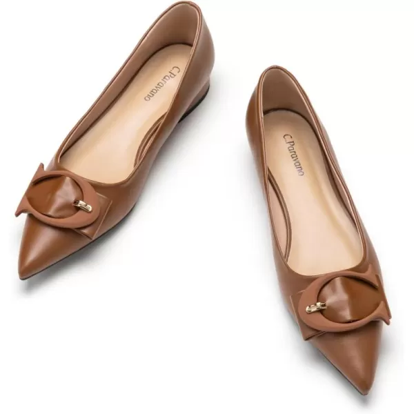 C.Paravano Flat Shoes for Women | Ballet Shoes | Pointed Toe Flats | Leather Flats for Women | Comfortable Slip on Women's Flats | Work Flats for Women
