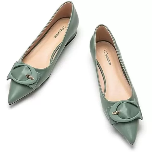 C.Paravano Flat Shoes for Women | Ballet Shoes | Pointed Toe Flats | Leather Flats for Women | Comfortable Slip on Women's Flats | Work Flats for Women
