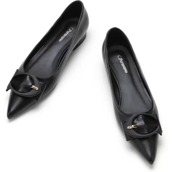 C.Paravano Flat Shoes for Women | Ballet Shoes | Pointed Toe Flats | Leather Flats for Women | Comfortable Slip on Women's Flats | Work Flats for Women