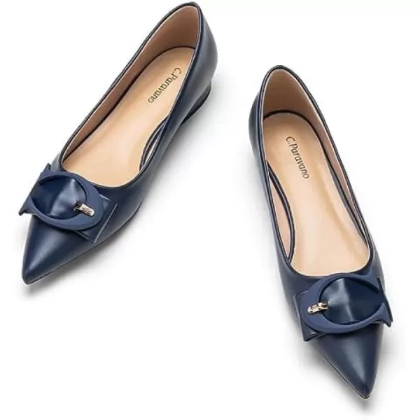 C.Paravano Flat Shoes for Women | Ballet Shoes | Pointed Toe Flats | Leather Flats for Women | Comfortable Slip on Women's Flats | Work Flats for Women