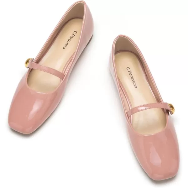 C.Paravano Mary Jane Flats for Women | Women's Ballet Flats | Mary Jane Shoes Women | Leather Square Toe Flats