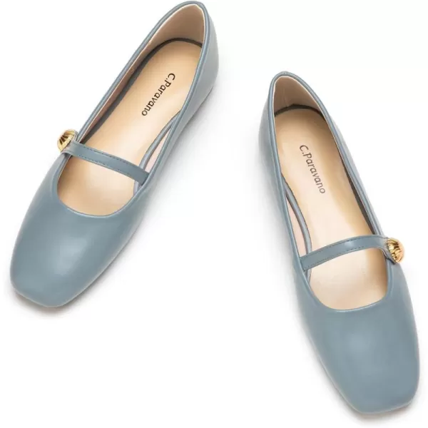 C.Paravano Mary Jane Flats for Women | Women's Ballet Flats | Mary Jane Shoes Women | Leather Square Toe Flats