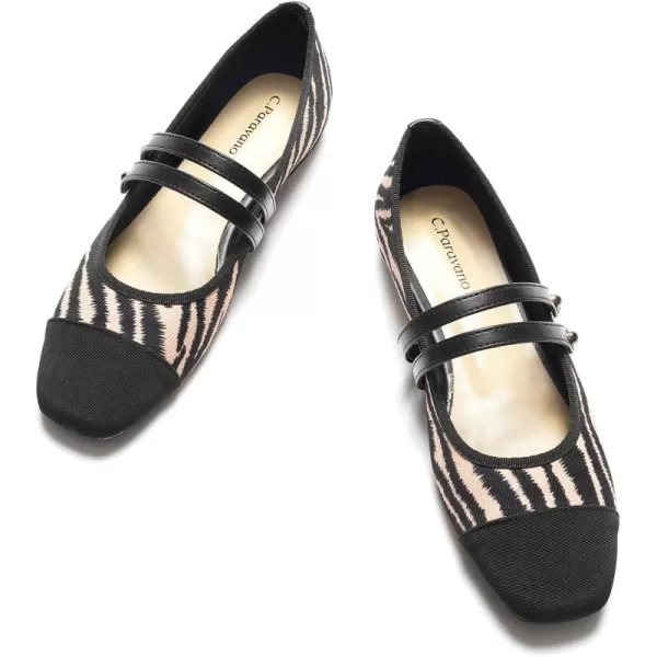C.Paravano Mary Jane Shoes for Women | Women's Flats | Women Square Toe Flats | Leather Mary Jane