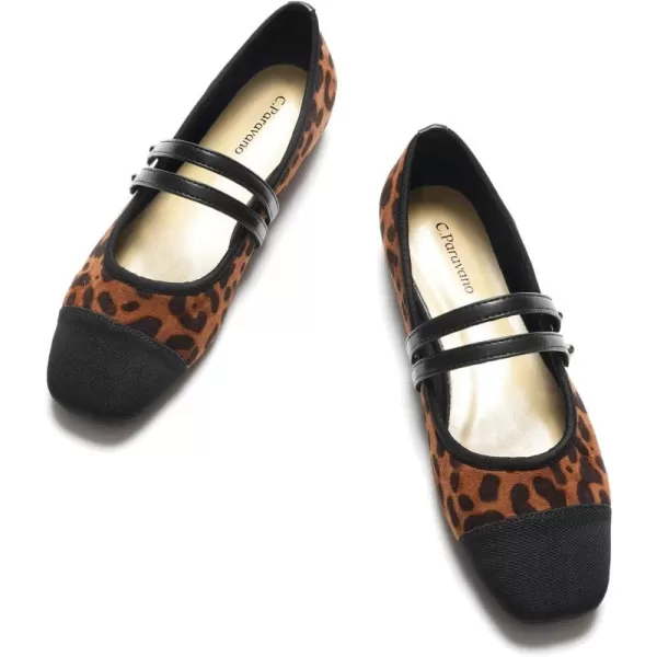 C.Paravano Mary Jane Shoes for Women | Women's Flats | Women Square Toe Flats | Leather Mary Jane