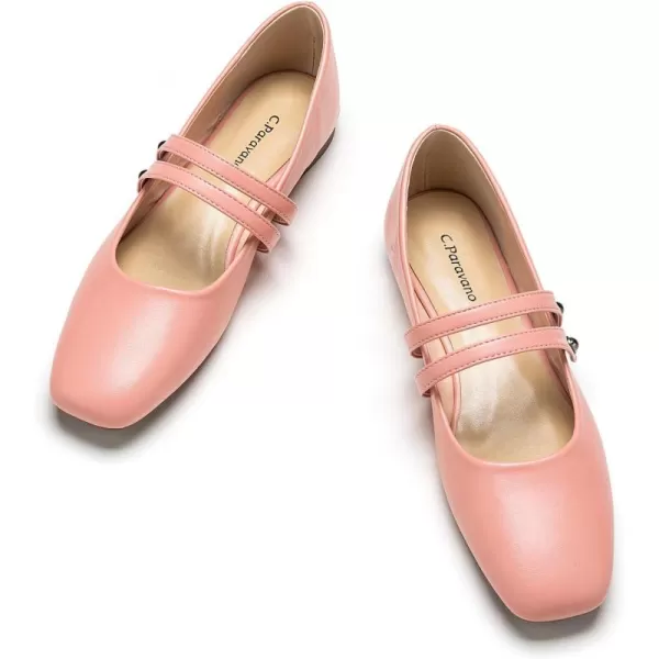C.Paravano Mary Jane Shoes for Women | Women's Flats | Women Square Toe Flats | Leather Mary Jane