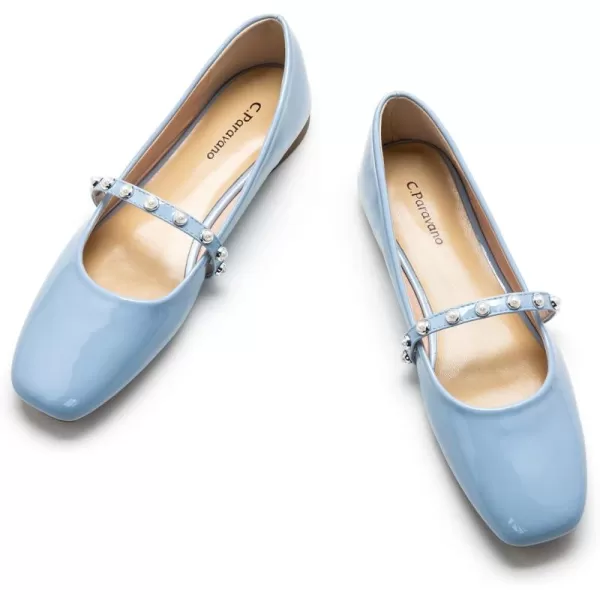 C.Paravano Mary Jane Shoes for Women | Women's Flats | Women Square Toe Flats | Leather Mary Jane