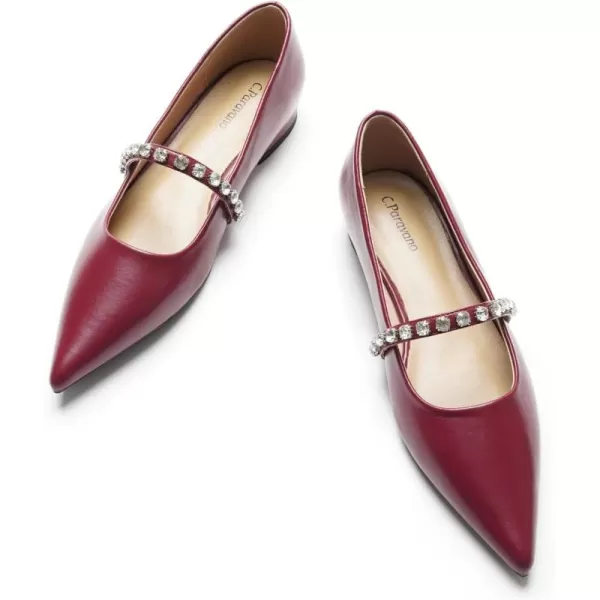 C.Paravano Slingback Flats for Women Pointed Toe Flats Sandal Women's Slingback Flats for Dressy Wedding Office Causal