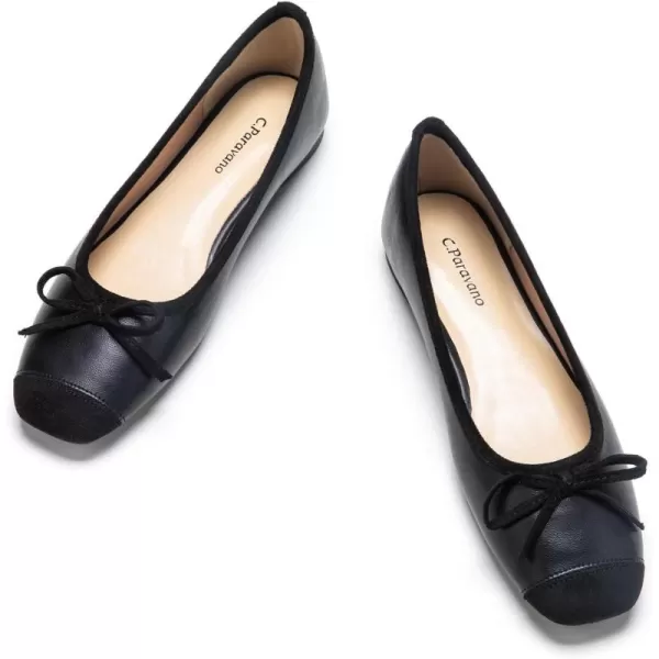 C.Paravano Women's Flats | Ballet Flats for Women | Flat Shoes | Dressy Shoes for Women | Round Toe Flats | Soft Leather Shoes Women