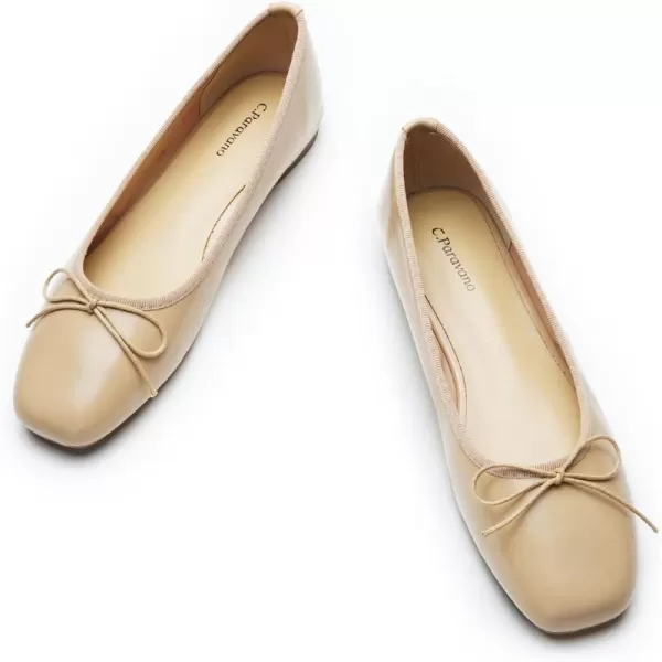 C.Paravano Women's Flats | Ballet Flats for Women | Flat Shoes | Dressy Shoes for Women | Round Toe Flats | Soft Leather Shoes Women