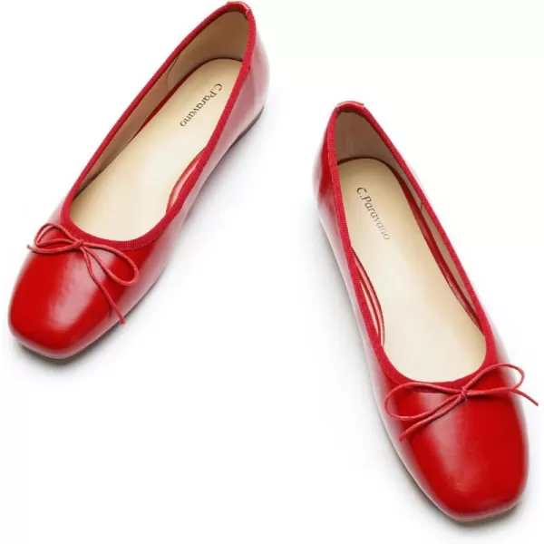 C.Paravano Women's Flats | Ballet Flats for Women | Flat Shoes | Dressy Shoes for Women | Round Toe Flats | Soft Leather Shoes Women