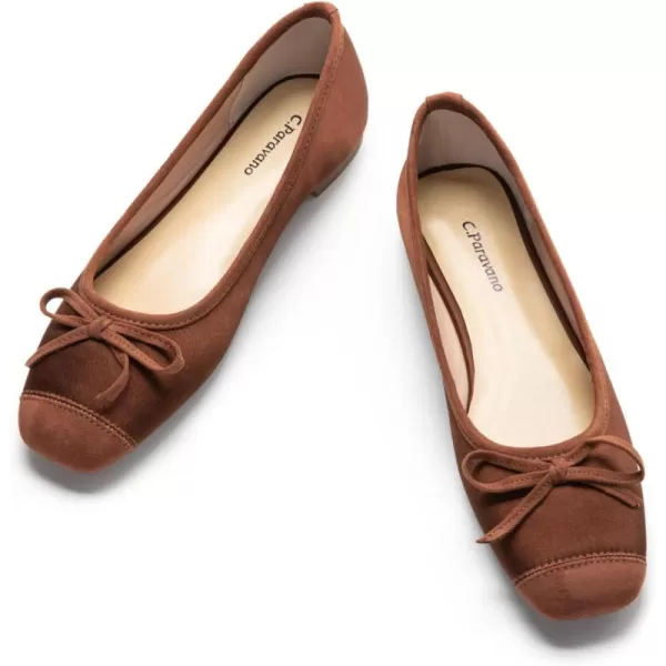 C.Paravano Women's Flats | Ballet Flats for Women | Flat Shoes | Dressy Shoes for Women | Round Toe Flats | Soft Leather Shoes Women