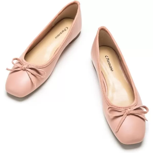 C.Paravano Women's Flats | Ballet Flats for Women | Flat Shoes | Dressy Shoes for Women | Round Toe Flats | Soft Leather Shoes Women