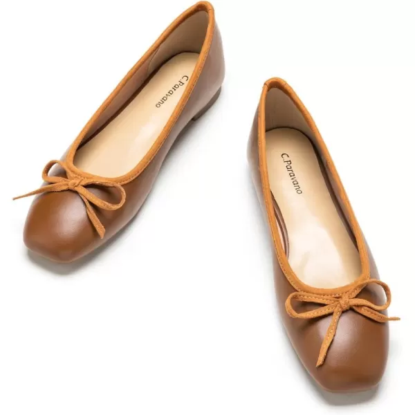 C.Paravano Women's Flats | Ballet Flats for Women | Flat Shoes | Dressy Shoes for Women | Round Toe Flats | Soft Leather Shoes Women
