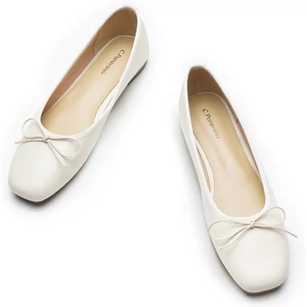 C.Paravano Women's Flats | Ballet Flats for Women | Flat Shoes | Dressy Shoes for Women | Round Toe Flats | Soft Leather Shoes Women