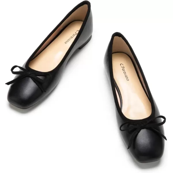 C.Paravano Women's Flats | Ballet Flats for Women | Flat Shoes | Dressy Shoes for Women | Round Toe Flats | Soft Leather Shoes Women