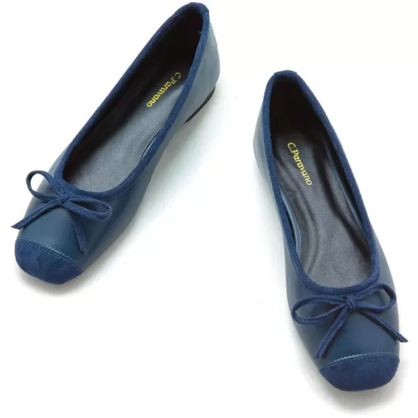 C.Paravano Women's Flats | Ballet Flats for Women | Flat Shoes | Dressy Shoes for Women | Round Toe Flats | Soft Leather Shoes Women