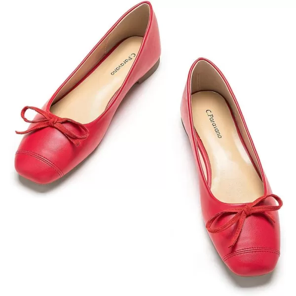 C.Paravano Women's Flats | Ballet Flats for Women | Flat Shoes | Dressy Shoes for Women | Round Toe Flats | Soft Leather Shoes Women
