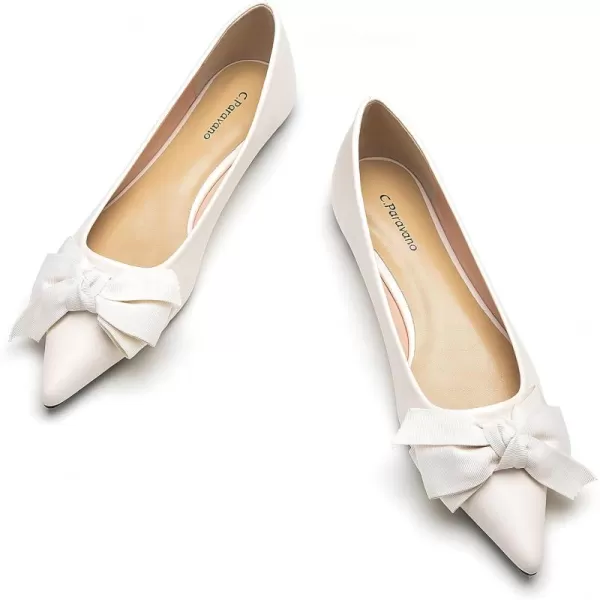 C.Paravano Women's Flats I Ballet Flats for Women I Pointed Toe Flats for Women I Bow Knot Flats Shoes Women I Slip on Flats