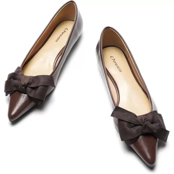 C.Paravano Women's Flats I Ballet Flats for Women I Pointed Toe Flats for Women I Bow Knot Flats Shoes Women I Slip on Flats