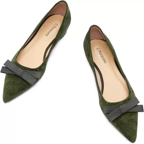 C.Paravano Women's Flats I Ballet Flats for Women I Pointed Toe Flats for Women I Bow Knot Flats Shoes Women I Slip on Flats