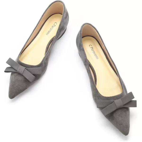 C.Paravano Women's Flats I Ballet Flats for Women I Pointed Toe Flats for Women I Bow Knot Flats Shoes Women I Slip on Flats