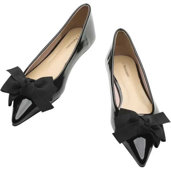 C.Paravano Women's Flats I Ballet Flats for Women I Pointed Toe Flats for Women I Bow Knot Flats Shoes Women I Slip on Flats