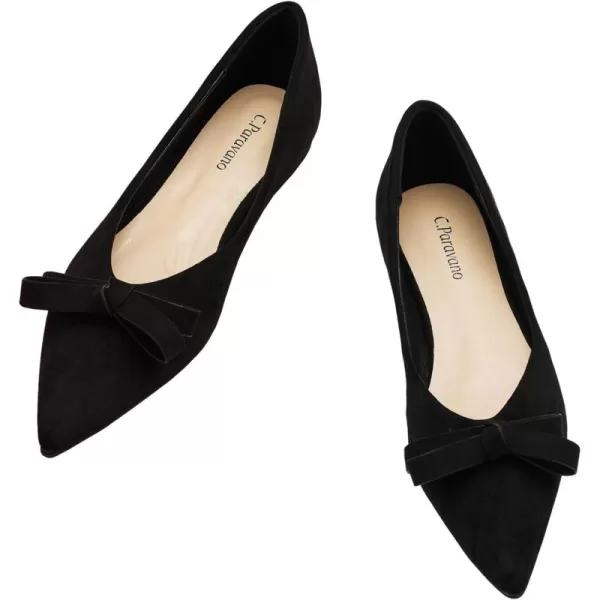 C.Paravano Women's Flats I Ballet Flats for Women I Pointed Toe Flats for Women I Bow Knot Flats Shoes Women I Slip on Flats