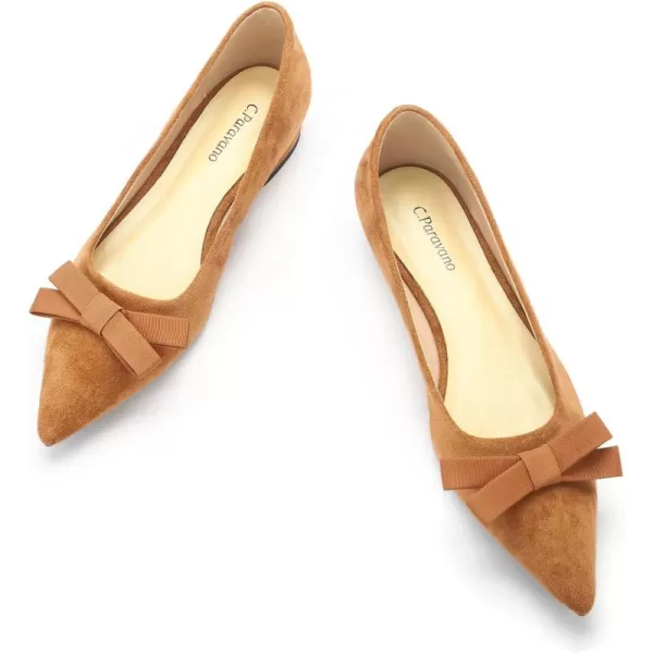 C.Paravano Women's Flats I Ballet Flats for Women I Pointed Toe Flats for Women I Bow Knot Flats Shoes Women I Slip on Flats