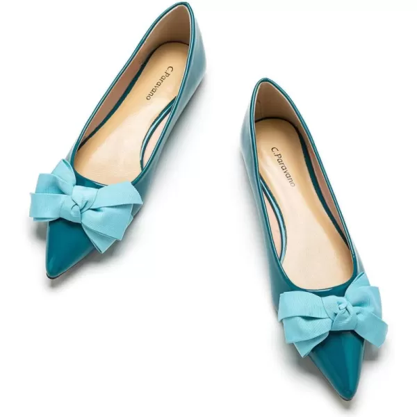 C.Paravano Women's Flats I Ballet Flats for Women I Pointed Toe Flats for Women I Bow Knot Flats Shoes Women I Slip on Flats