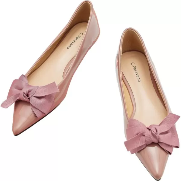 C.Paravano Women's Flats I Ballet Flats for Women I Pointed Toe Flats for Women I Bow Knot Flats Shoes Women I Slip on Flats