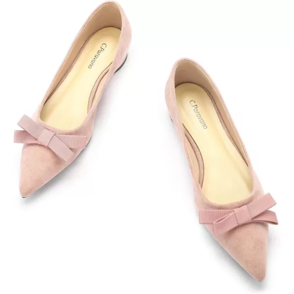 C.Paravano Women's Flats I Ballet Flats for Women I Pointed Toe Flats for Women I Bow Knot Flats Shoes Women I Slip on Flats