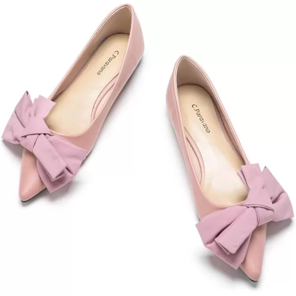 C.Paravano Women's Flats I Ballet Flats for Women I Pointed Toe Flats for Women I Bow Knot Flats Shoes Women I Slip on Flats