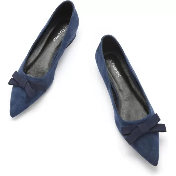 C.Paravano Women's Flats I Ballet Flats for Women I Pointed Toe Flats for Women I Bow Knot Flats Shoes Women I Slip on Flats