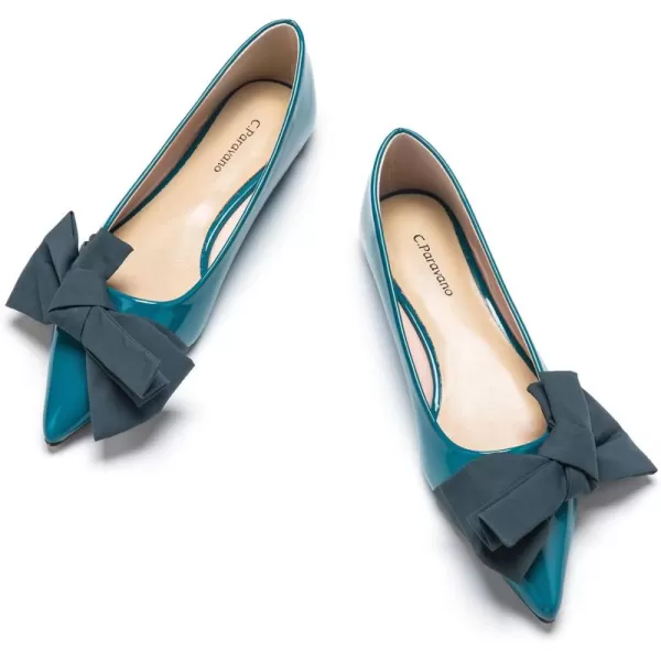 C.Paravano Women's Flats I Ballet Flats for Women I Pointed Toe Flats for Women I Bow Knot Flats Shoes Women I Slip on Flats