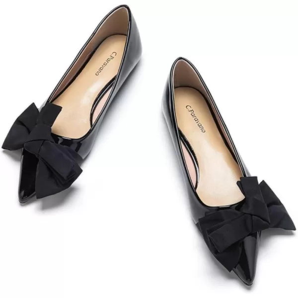 C.Paravano Women's Flats I Ballet Flats for Women I Pointed Toe Flats for Women I Bow Knot Flats Shoes Women I Slip on Flats