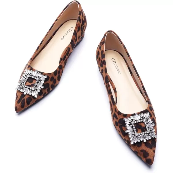 C.Paravano Women’s Flats I Pointed Toe Flats for Women I Women Flat Shoes I Crystal Buckle Flats I Ballet Flats Shoes for Women I Slip on Dressy Flats