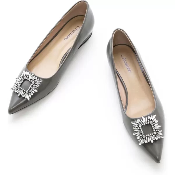 C.Paravano Women’s Flats I Pointed Toe Flats for Women I Women Flat Shoes I Crystal Buckle Flats I Ballet Flats Shoes for Women I Slip on Dressy Flats