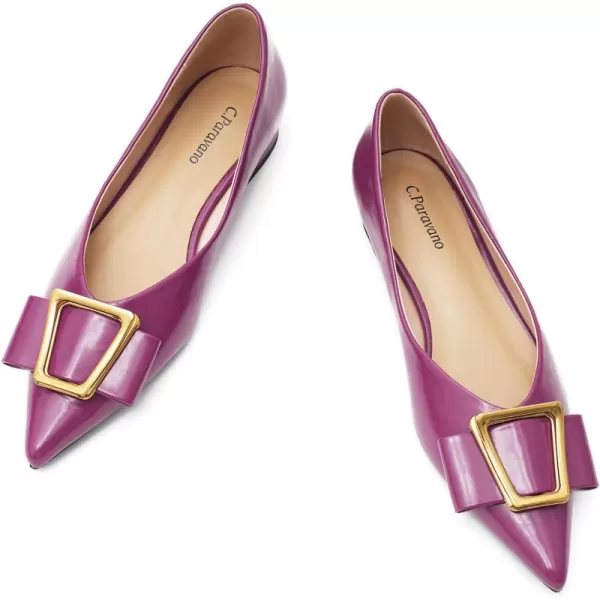 C.Paravano Women’s Flats I Pointed Toe Flats for Women I Women Flat Shoes I Crystal Buckle Flats I Ballet Flats Shoes for Women I Slip on Dressy Flats