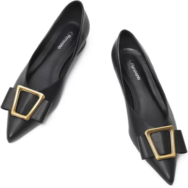 C.Paravano Women’s Flats I Pointed Toe Flats for Women I Women Flat Shoes I Crystal Buckle Flats I Ballet Flats Shoes for Women I Slip on Dressy Flats