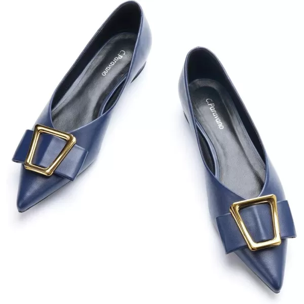 C.Paravano Women’s Flats I Pointed Toe Flats for Women I Women Flat Shoes I Crystal Buckle Flats I Ballet Flats Shoes for Women I Slip on Dressy Flats