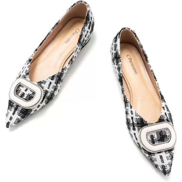 C.Paravano Women’s Flats I Slip on Ballet Flats I Pointed Toe Flats for Women I Two Tone Flats I Leather Flats Shoes Women I Womens Designer Flats