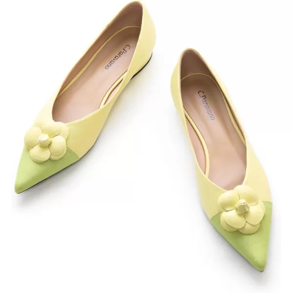 C.Paravano Women’s Flats I Slip on Ballet Flats I Pointed Toe Flats for Women I Two Tone Flats I Leather Flats Shoes Women I Womens Designer Flats