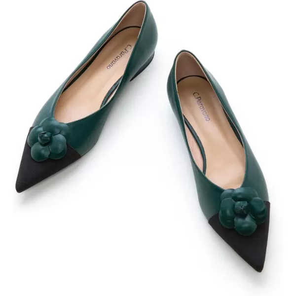 C.Paravano Women’s Flats I Slip on Ballet Flats I Pointed Toe Flats for Women I Two Tone Flats I Leather Flats Shoes Women I Womens Designer Flats