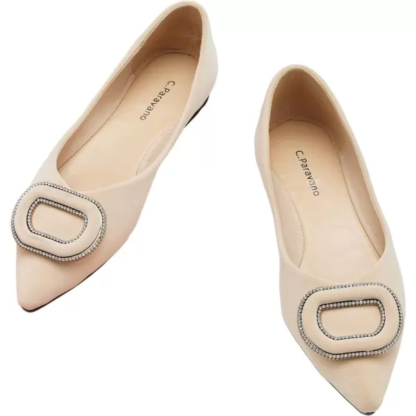 C.Paravano Women’s Flats I Slip on Ballet Flats I Pointed Toe Flats for Women I Two Tone Flats I Leather Flats Shoes Women I Womens Designer Flats