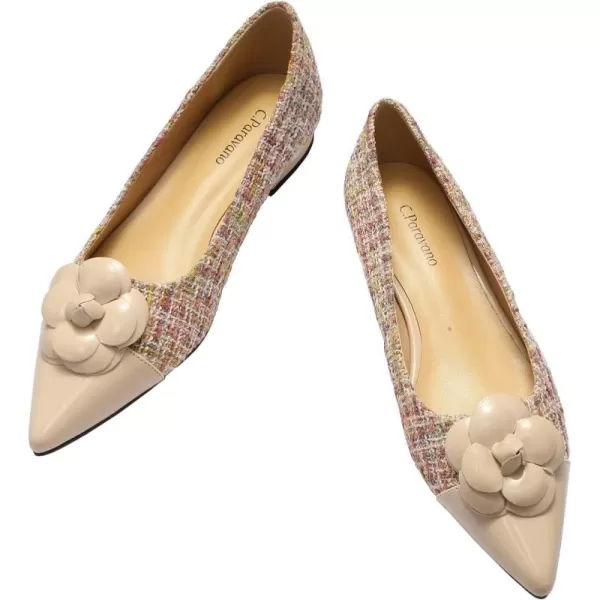 C.Paravano Women’s Flats I Slip on Ballet Flats I Pointed Toe Flats for Women I Two Tone Flats I Leather Flats Shoes Women I Womens Designer Flats