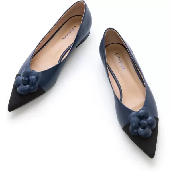 C.Paravano Women’s Flats I Slip on Ballet Flats I Pointed Toe Flats for Women I Two Tone Flats I Leather Flats Shoes Women I Womens Designer Flats