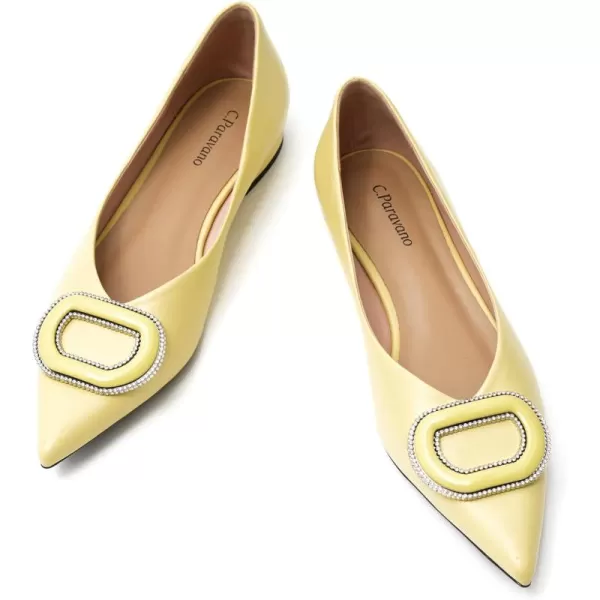 C.Paravano Women’s Flats I Slip on Ballet Flats I Pointed Toe Flats for Women I Two Tone Flats I Leather Flats Shoes Women I Womens Designer Flats