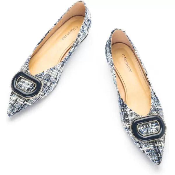 C.Paravano Women’s Flats I Slip on Ballet Flats I Pointed Toe Flats for Women I Two Tone Flats I Leather Flats Shoes Women I Womens Designer Flats