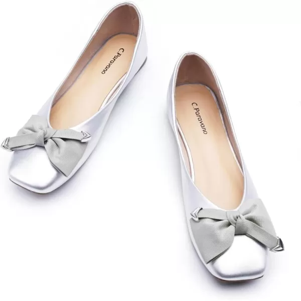 C.Paravano Women's Flats | Square Toe Flats for Women | Flat Shoes | Womens Ballet Flats | Slip On Dress Flats