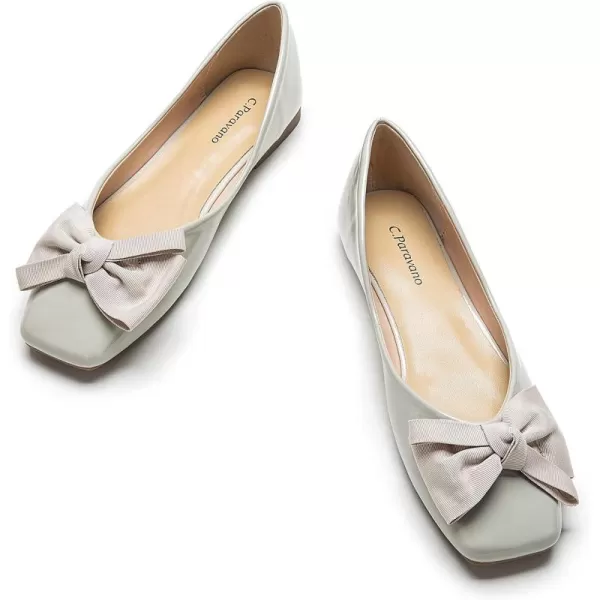 C.Paravano Women's Flats | Square Toe Shoes for Women | Leather Flat Shoes for Women | Slip On Ballet Flats